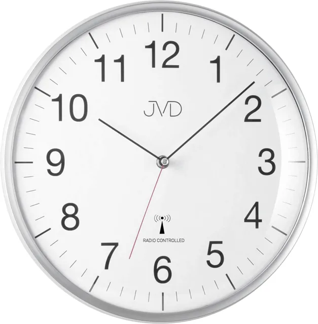 JVD Radiově řízené Nástěnné hodiny RH16 Silver