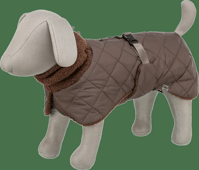 Kabát pro psy Trixie Minot Sherpa S 40 cm hnědý