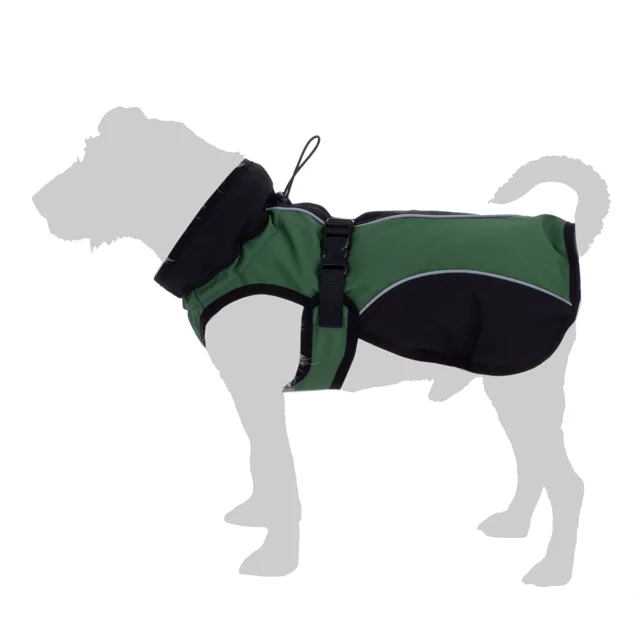 Kabátek pro psy Softshell - cca 45 cm délka zad - zelený