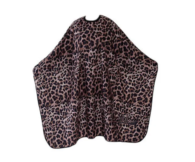 Kadeřnická pláštěnka na stříhání Eurostil Professional - leopard - kovový háček (07746) + dárek zdarma