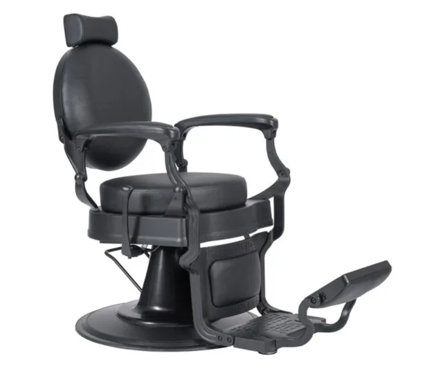 Kadeřnické barber křeslo Weelko Shor Black - černé + dárek zdarma