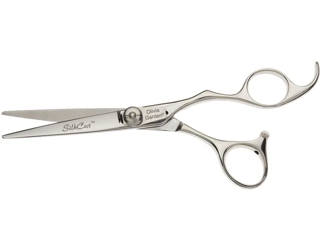 Kadeřnické nůžky Olivia Garden SilkCut Shear 5,75" - stříbrné (5.75) + dárek zdarma