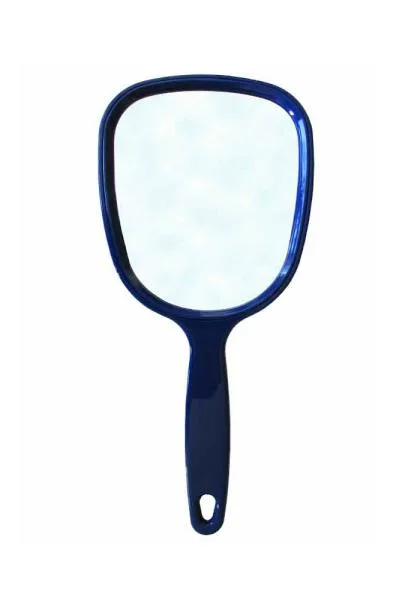 Kadeřnické zrcátko Duko m-10 s rukojetí - 130 x 280 mm, modré