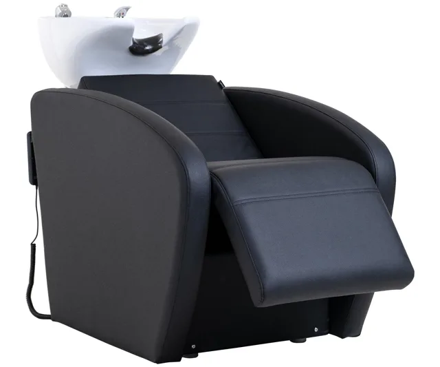 Kadeřnický mycí box s elektrickým ovládáním a masážní funkcí SilverFox Karma 6005B - černý + dárek zdarma