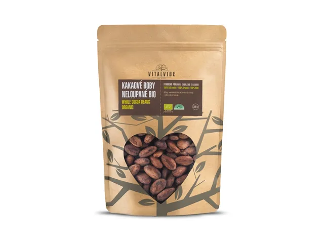 Kakaové boby neloupané BIO, 250 g