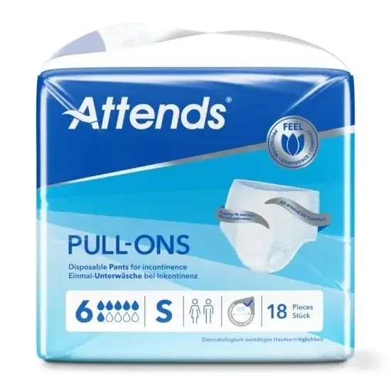 Kalhotky absorpční Attends Pull-Ons Plus 6 S 18ks