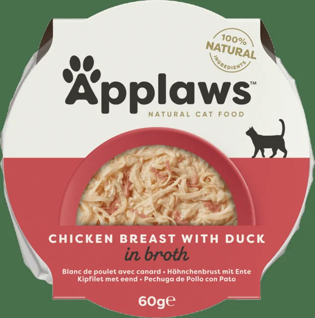Kalíšek Applaws Cat šťavnaté kuře, kachna 60g