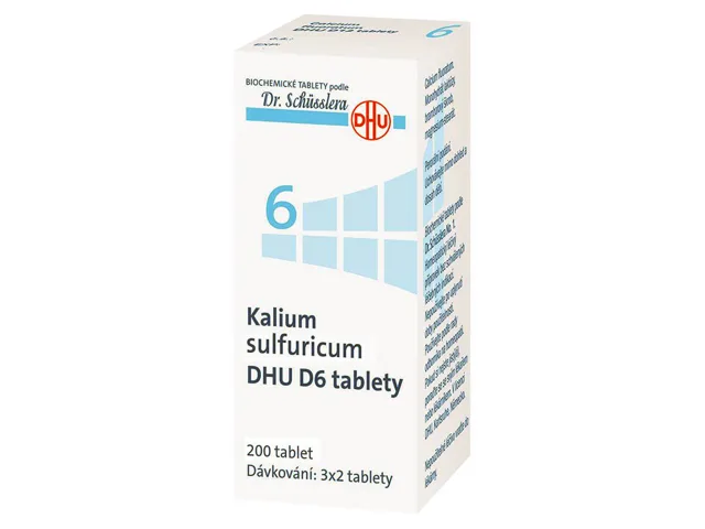 Kalium Sulfuricum DHU D6(D12) 200 neobalených tablet