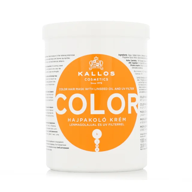 Kallos Cosmetics Kallos Color Hair Mask With Linseed Oil And UV Filtr 1000 ml