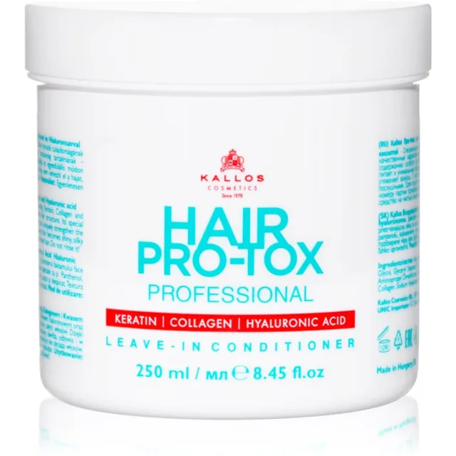 Kallos Hair Pro-Tox bezoplachový kondicionér pro suché a poškozené vlasy 250 ml