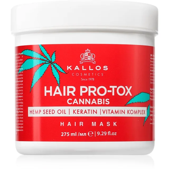 Kallos Hair Pro-Tox Cannabis regenerační maska na vlasy s konopným olejem 275 ml
