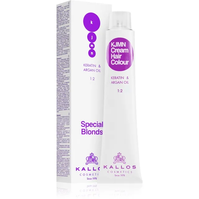 Kallos KJMN Hair Colour Keratin & Argan Oil Special Blonds barva na vlasy odstín 90.32 Ch. 100 ml