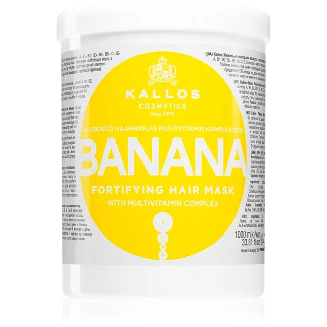 Kallos KJMN Professional Banana posilující maska s multivitamínovým komplexem 1000 ml