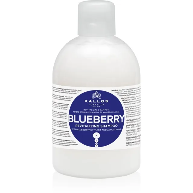Kallos KJMN Professional Blueberry obnovující šampon pro suché, poškozené a chemicky ošetřené vlasy 1000 ml