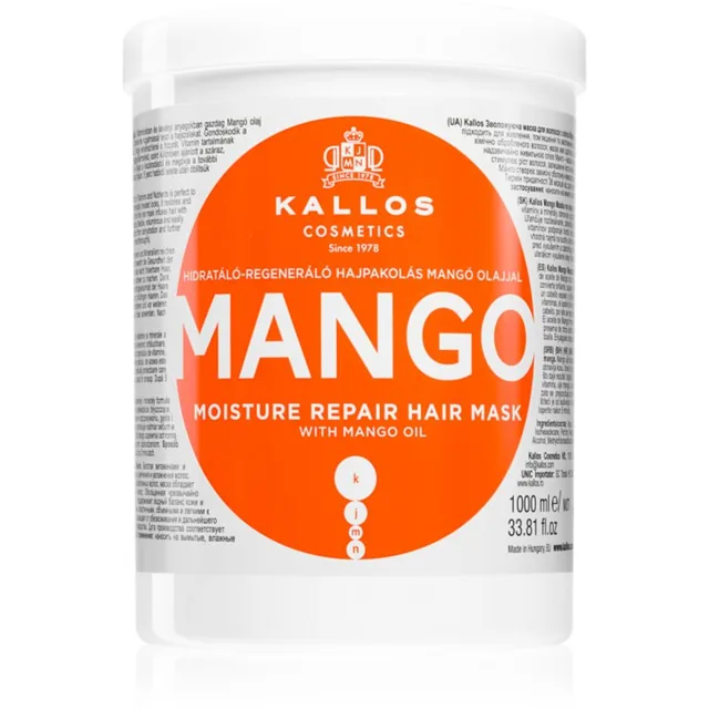 Kallos KJMN Professional Mango posilující maska s mangovým olejem 1000 ml