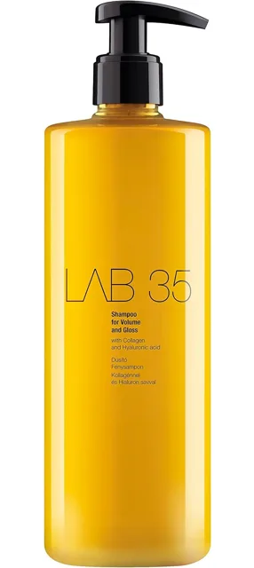 Kallos LAB 35 Šampon pro objem a lesk s kolagenem a kyselinou hyaluronovou 500 ml (poškozený aplikátor)