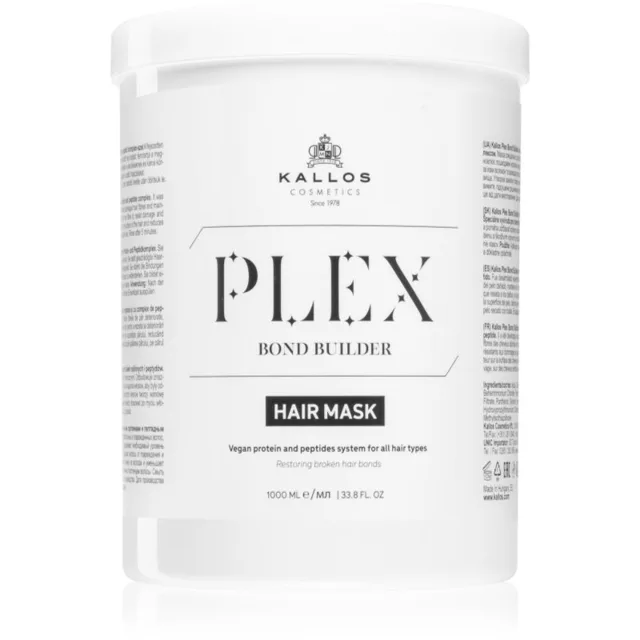 Kallos Plex Hair Mask regenerační maska pro poškozené, chemicky ošetřené vlasy 1000 ml