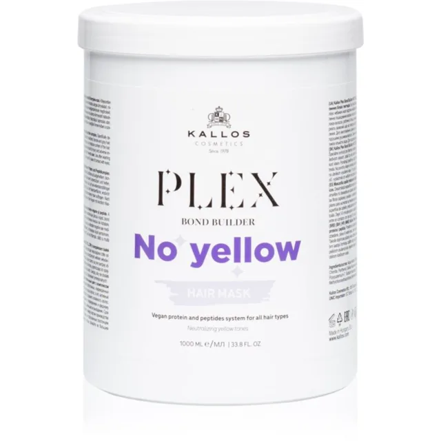 Kallos Plex No Yellow maska na vlasy neutralizující žluté tóny 1000 ml