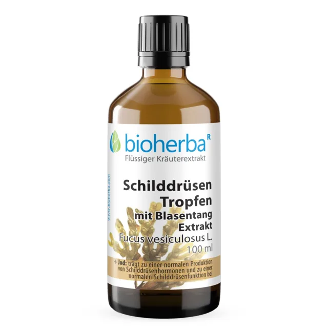 Kapky na štítnou žlázu s extraktem z mořské řasy – tinktura – 100 ml – Bioherba