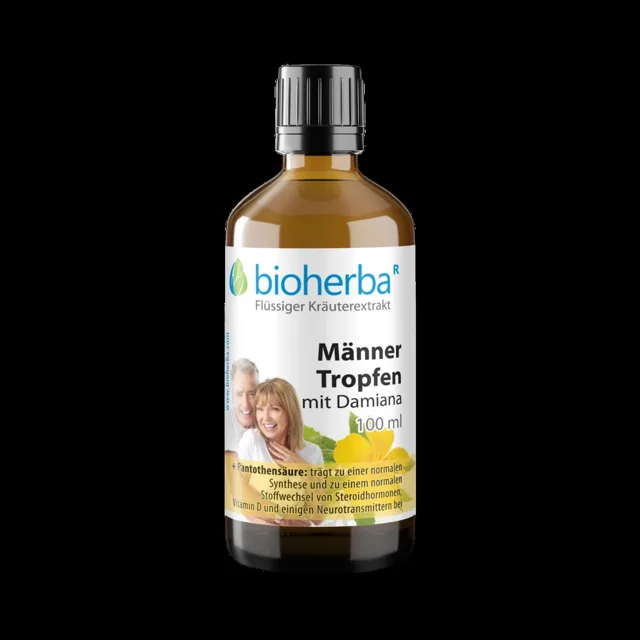 Kapky pro muže s damiánou – tinktura – 100 ml – Bioherba