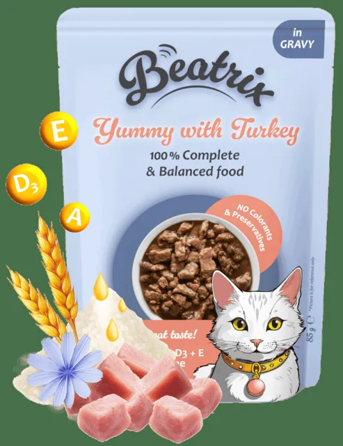 Kapsička Beatrix Adult Cat s krůtím 85g