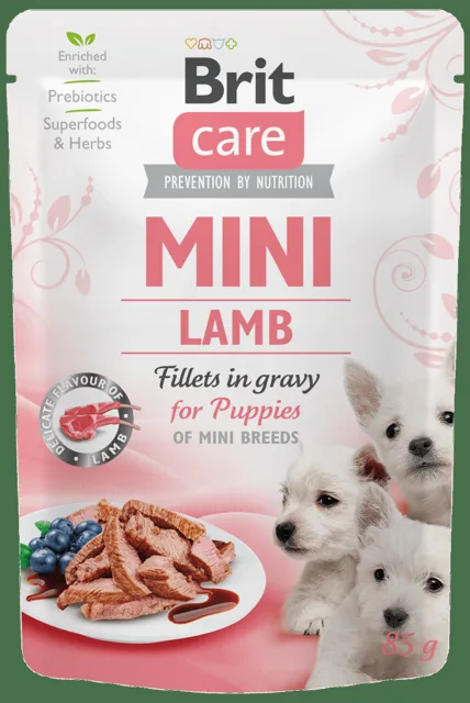 Kapsička Brit Care Mini Puppy Lamb fillets in gravy 85g