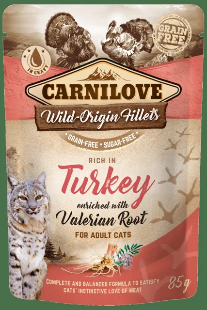 Kapsička Carnilove Cat Pouch krůta s kozlíkem lékařským 85g