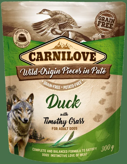 Kapsička Carnilove Dog Pouch Paté kachna s bojínkem lučním 300g