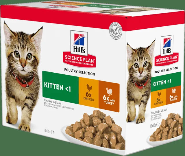 Kapsička Hill´s Science Plan Feline Kitten Multipack Chicken & Turkey 12x85g