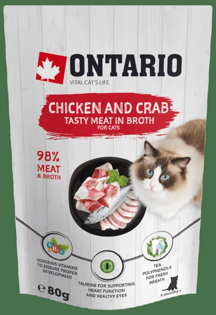 Kapsička Ontario Chicken and Crab in Broth 80g