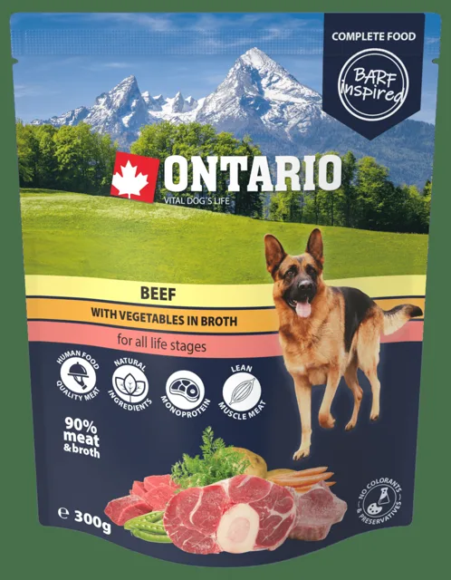 Kapsička Ontario hovězí se zeleninou ve vývaru 300g