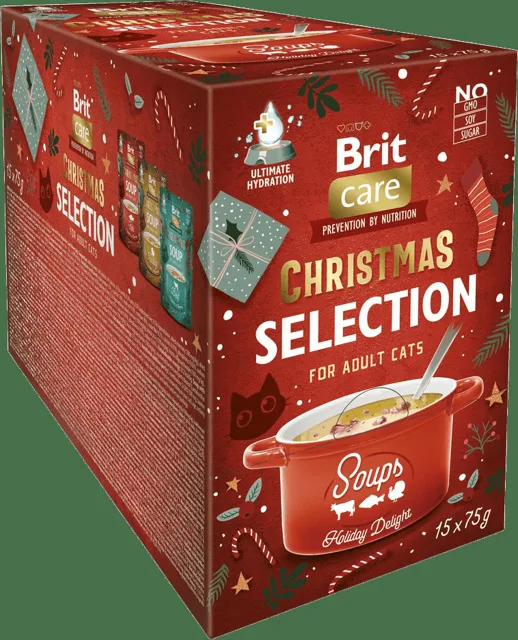Kapsičky Brit Care Cat Christmas polévky multipack 15x75g