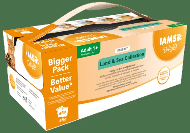 Kapsičky IAMS výběr z mořských a suchozemských mas v omáčce multipack 4080g