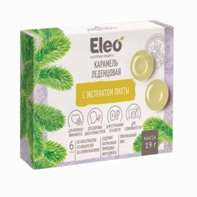 Karamelové bonbony s jedlovým extraktem - 6 ks / 19 g - ELEO
