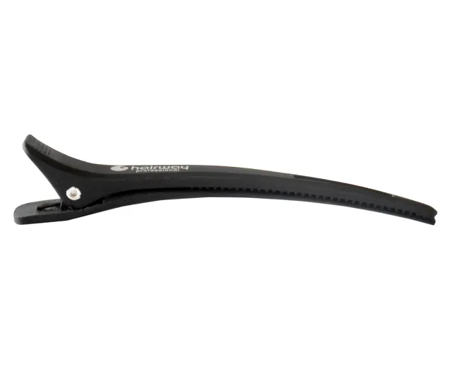 Karbonové klipsy do vlasů Hairway - 12 cm, černé - 6 ks (42031) + dárek zdarma