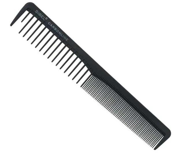 Karbonový hřeben na vlasy Sibel - 18 cm + dárek zdarma