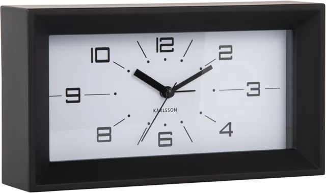 Karlsson Designové stolní hodiny s budíkem 6066BK