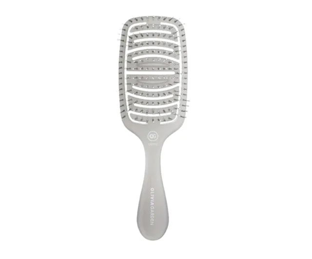 Kartáč na vlasy Olivia Garden iDetangle Care Flex Medium Hair- šedý + dárek zdarma