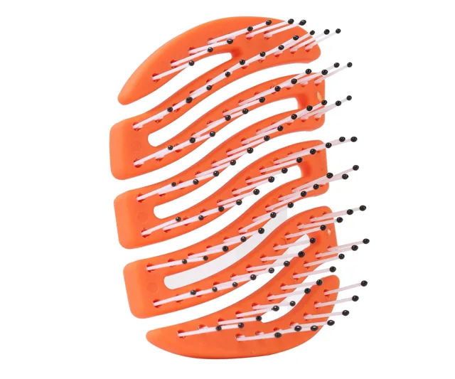 Kartáč na vlasy s nylonovými štětinami Sister Young Mila Pocket Hair Brush - oranžový + dárek zdarma