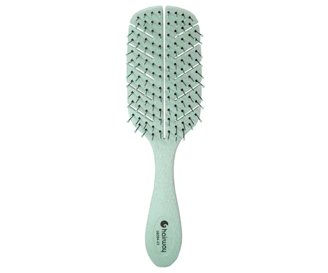 Kartáč na vlasy z organického materiálu Hairway Organica Ecoline - zelený (08094-23) + dárek zdarma