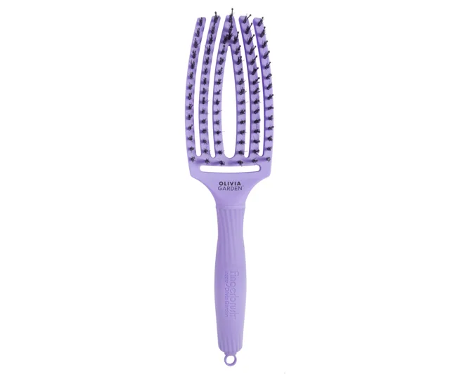Kartáč Olivia Garden Fingerbrush Combo Medium - pastelově fialový (FB1PC-LAV) + dárek zdarma