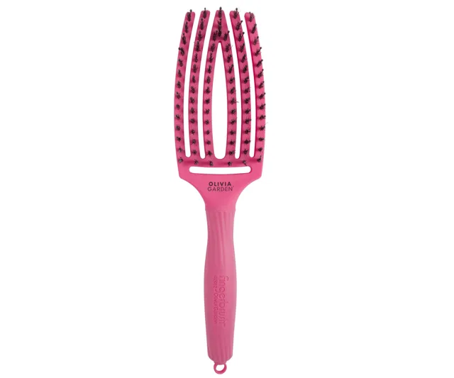 Kartáč Olivia Garden Fingerbrush Combo Medium - růžový (ID2275) + dárek zdarma