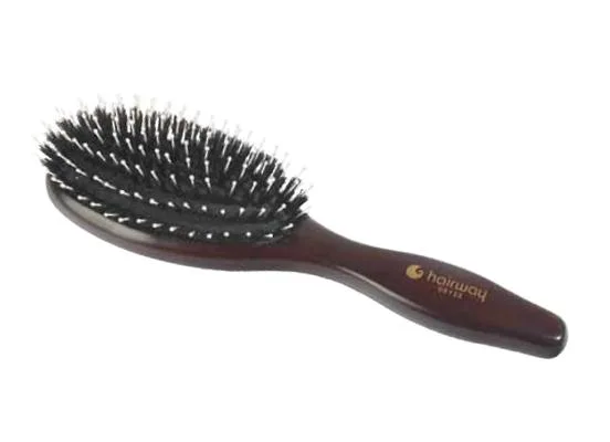 Kartáč s přírodními  a polyamidovými štětinami Hairway Lady - oválný (08132) + dárek zdarma