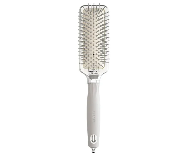 Kartáč se vzduchovým polštářem Olivia Garden Expert Rectangular Silver Small - stříbrný (ID2038) + dárek zdarma