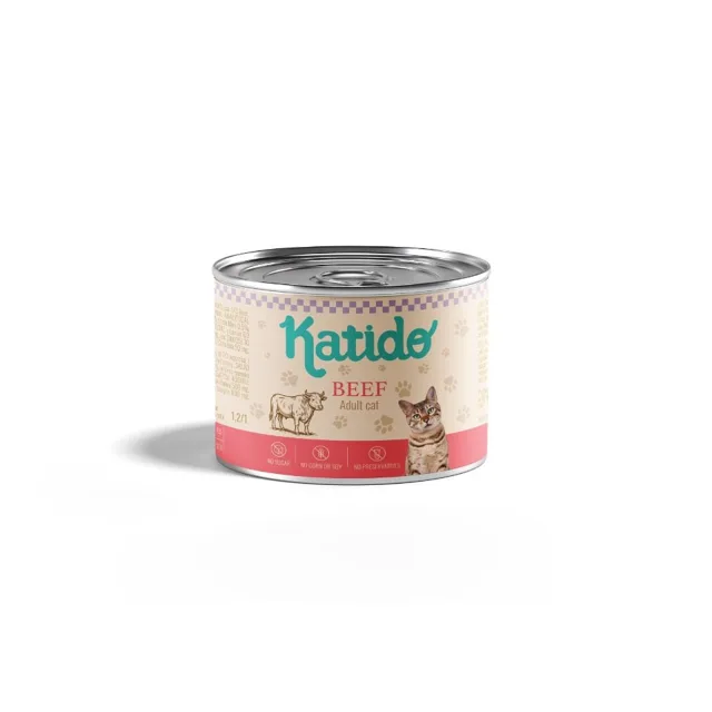 KATIDO 200g Hovězí konzerva pro kočky