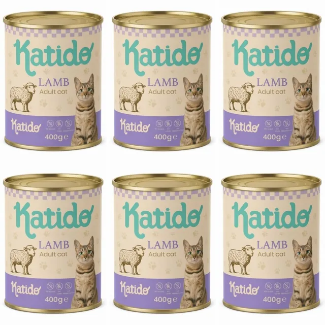 KATIDO Adult Cat Lamb 6x400 g jehněčí s lososovým olejem pro kočky