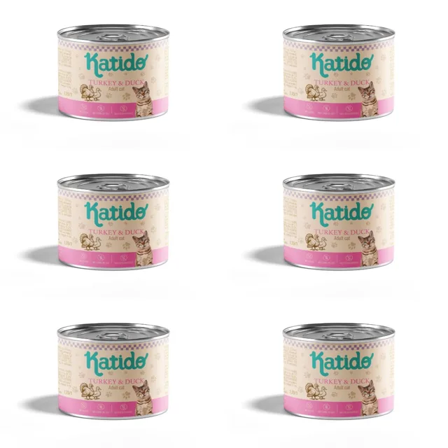 KATIDO Krůta s kachnou 6x200g mokré krmivo pro kočky