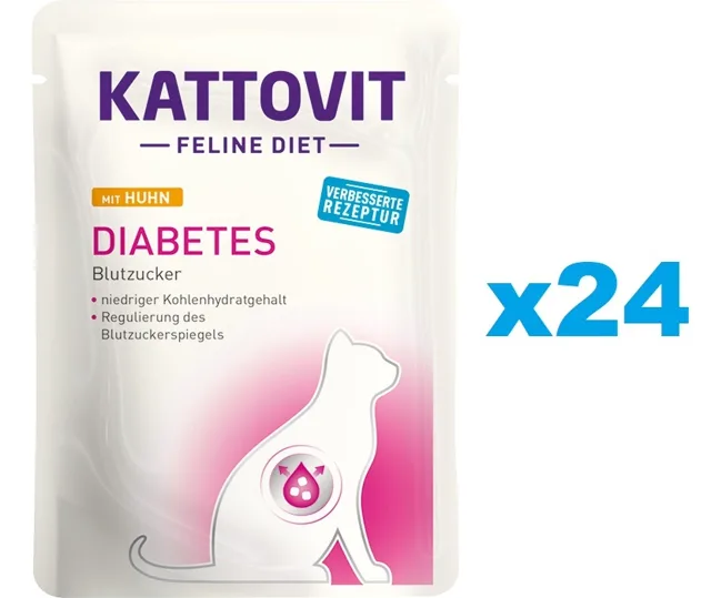 KATTOVIT Feline Diet Diabetes Kuřecí 24 x 85 g