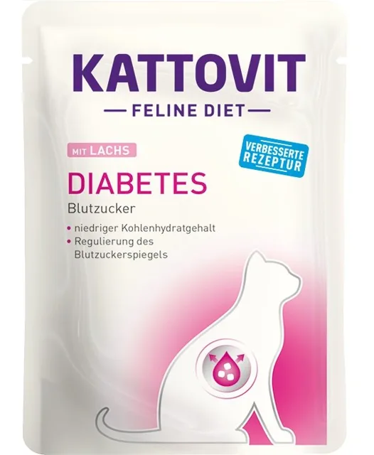 KATTOVIT Feline Diet Diabetes Losos 85 g