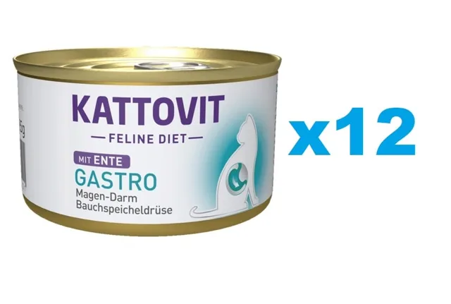 KATTOVIT Feline Diet Gastro Kachna 12 x 85 g